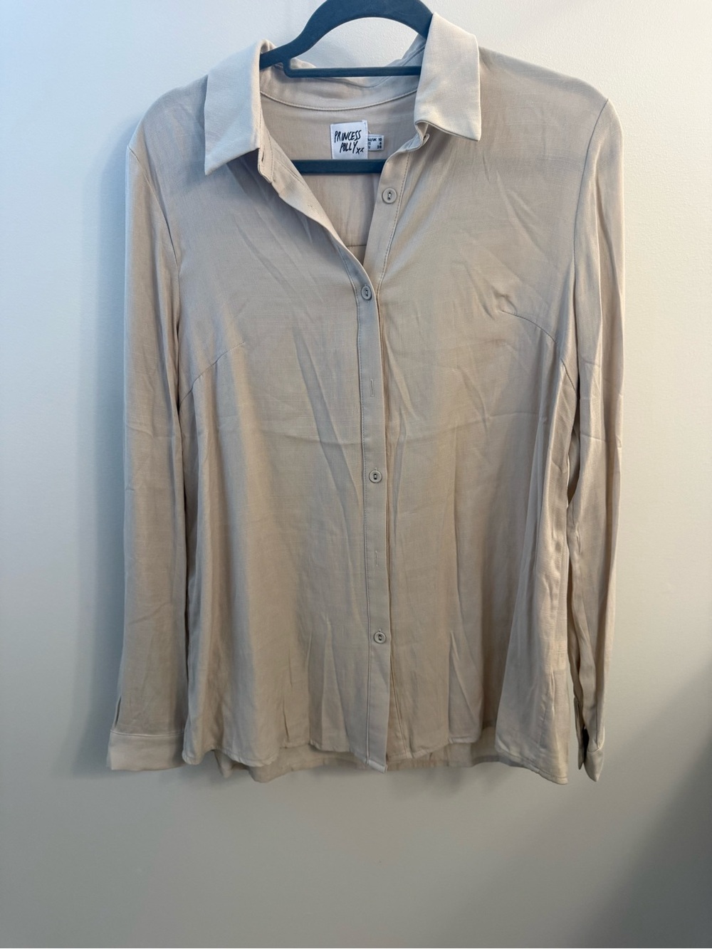 Beige Button-Up Shirt